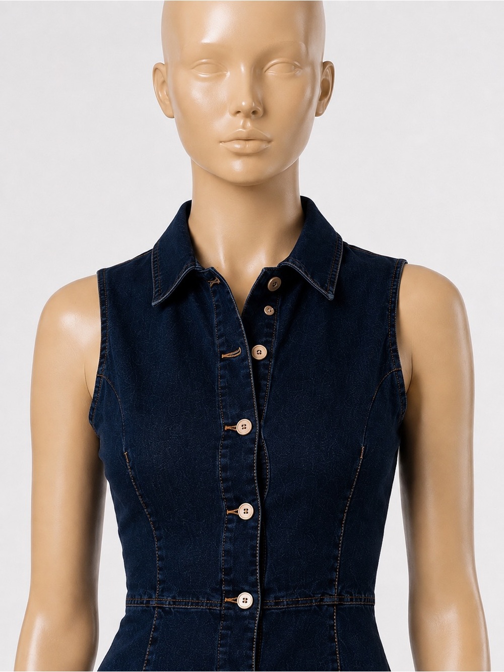 Mango Vicky Denim Button Front Dress - Picture 11 of 15
